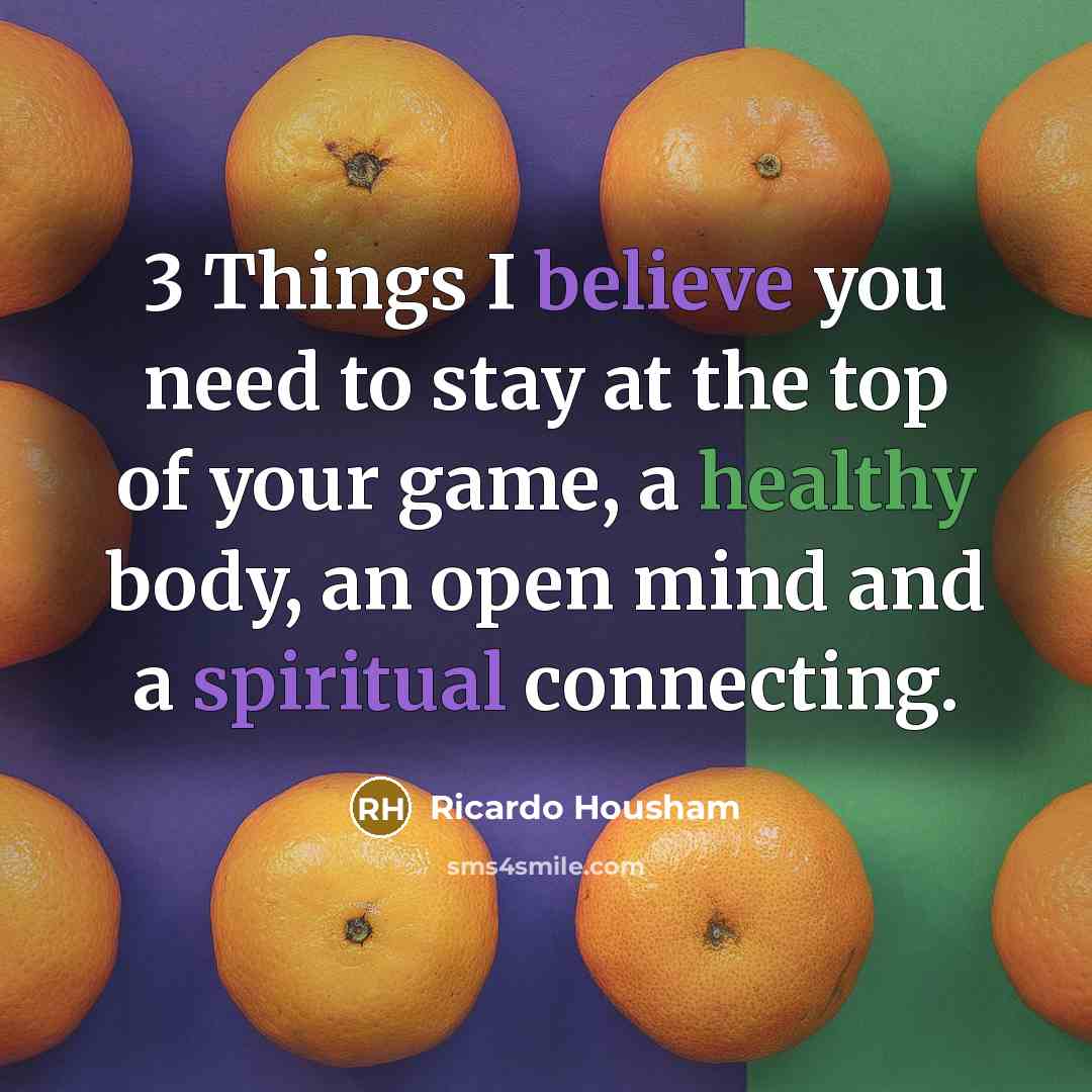 “3 Things I believe you need to stay at the…” quote by Ricardo Housham