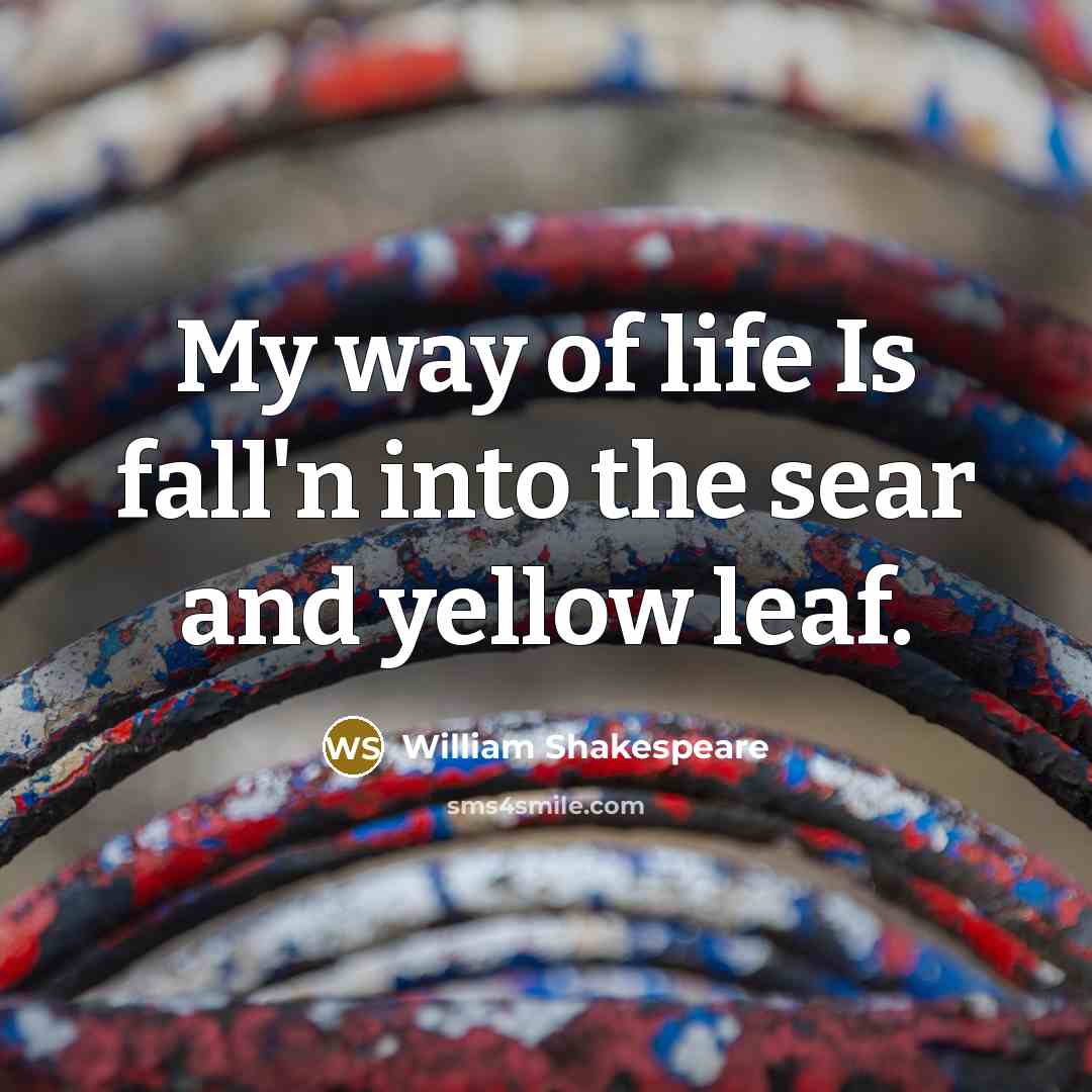 “My way of life Is fall'n into the sear and…” quote by William Shakespeare