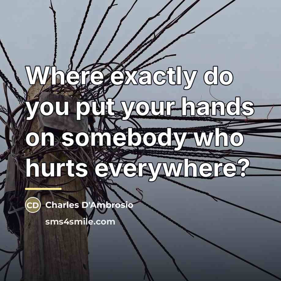 “Where exactly do you put your hands on somebody who…” quote by Charles D'Ambrosio