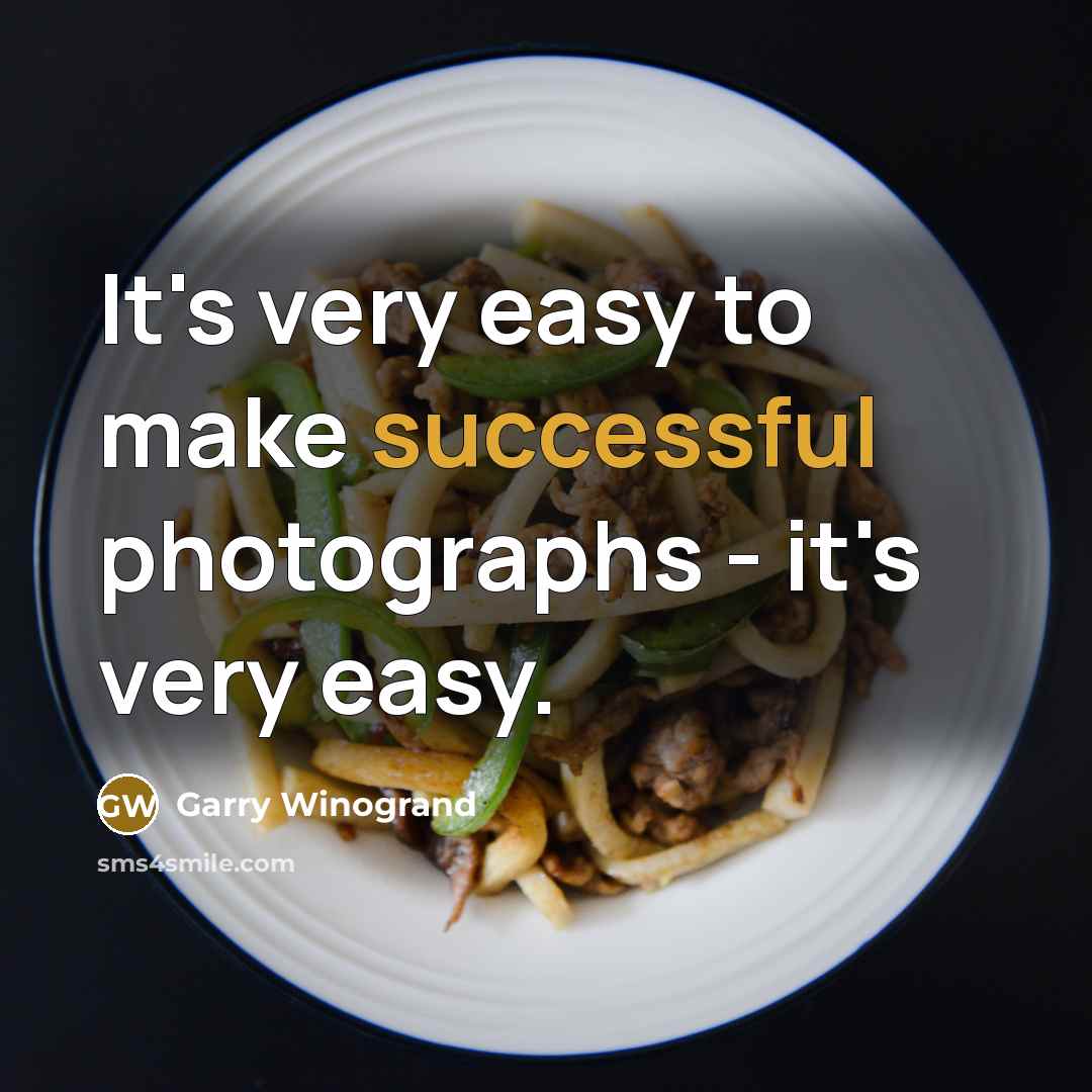 “It's very easy to make successful photographs - it's very…” quote by Garry Winogrand