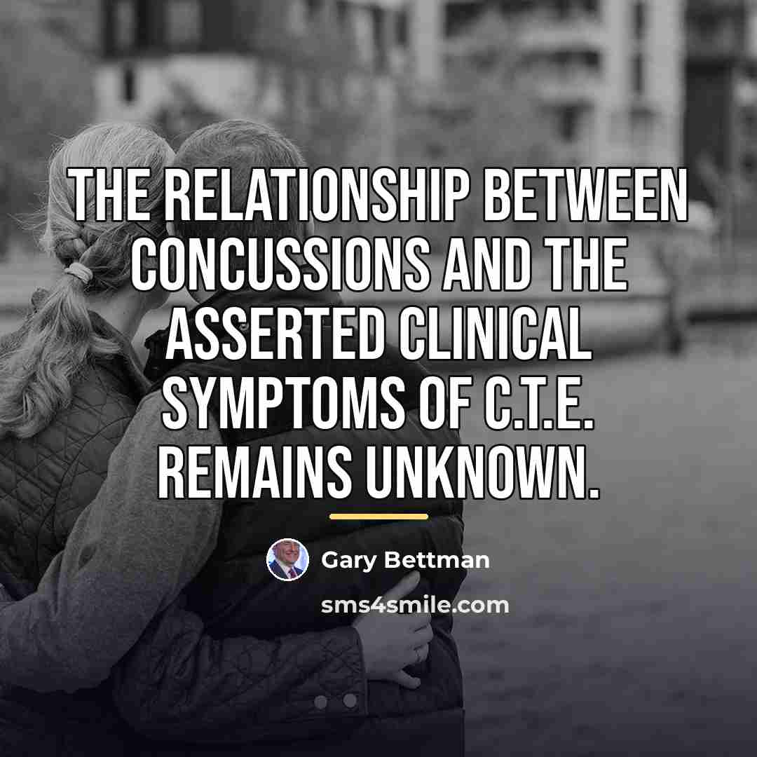 “The relationship between concussions and the asserted clinical symptoms of…” quote by Gary Bettman