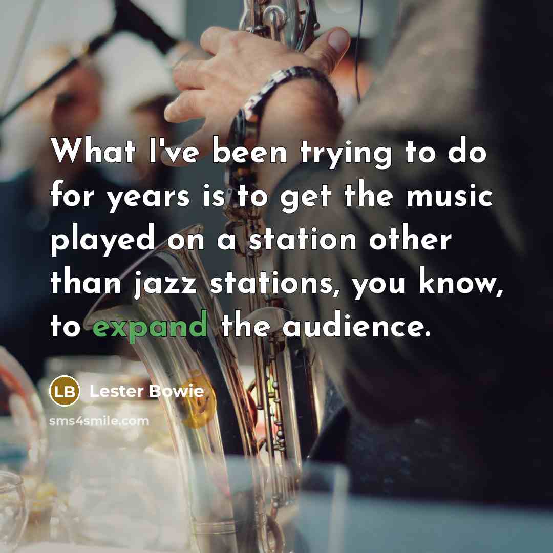 “What I've been trying to do for years is to…” quote by Lester Bowie