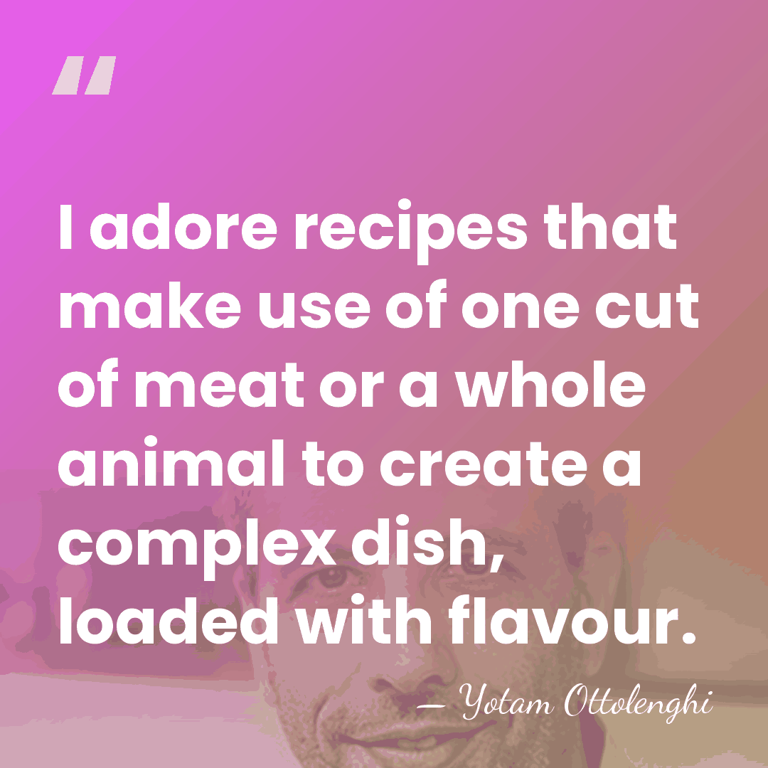 I adore recipes that make use of one cut of meat or&hellip; - Yotam Ottolenghi