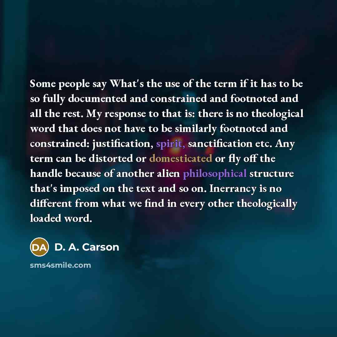 “Some people say What's the use of the term if…” quote by D. A. Carson
