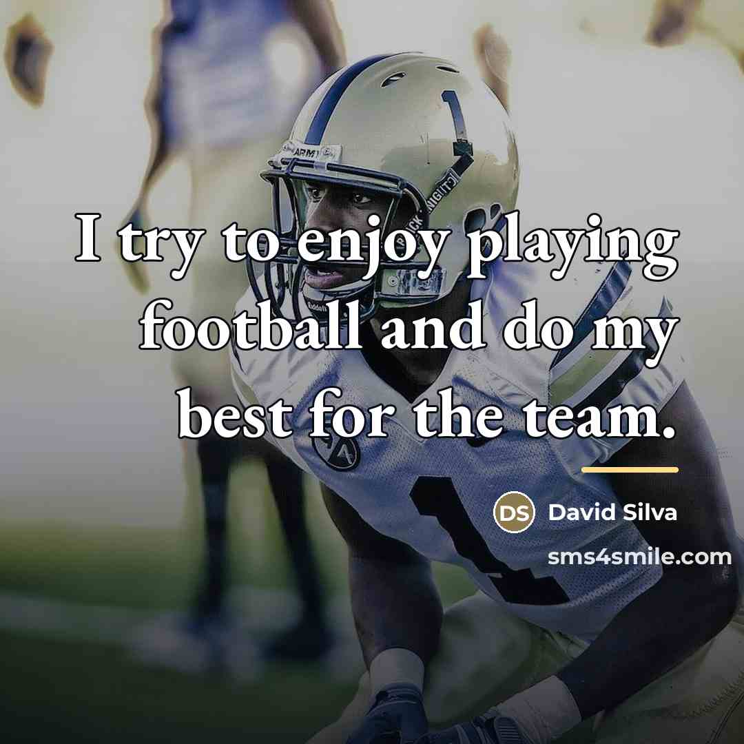 “I try to enjoy playing football and do my best…” quote by David Silva