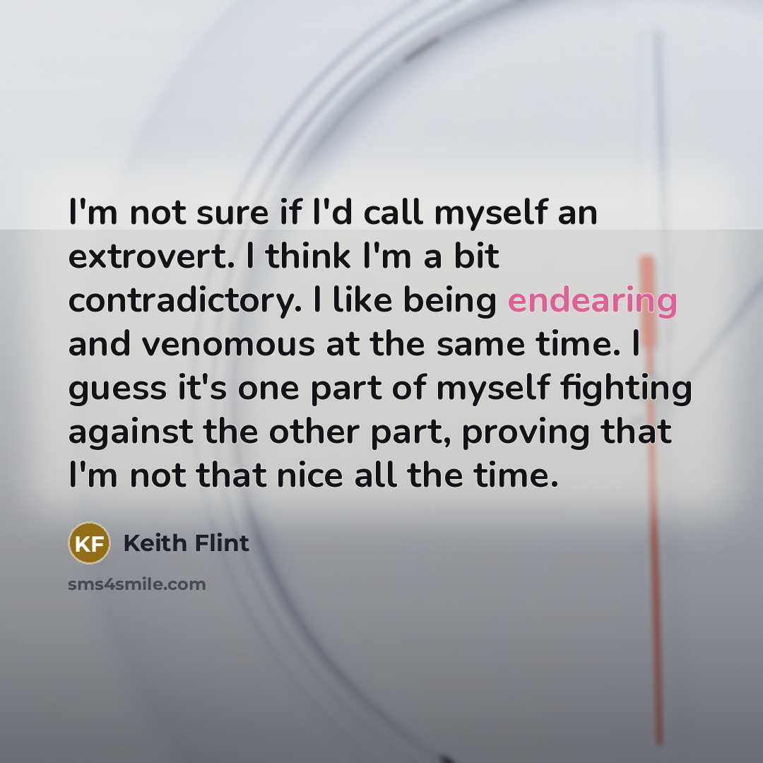 “I'm not sure if I'd call myself an extrovert. I…” quote by Keith Flint