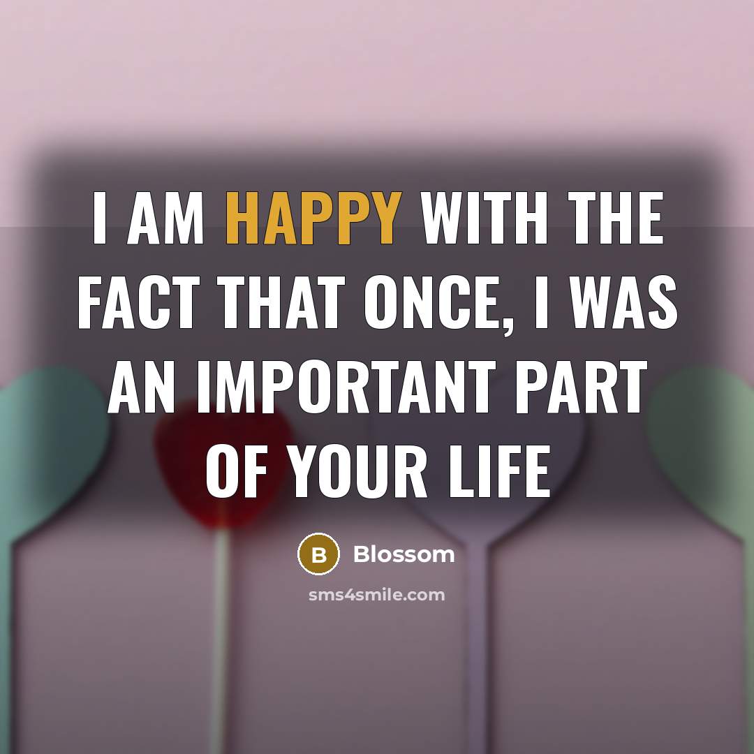 “I am happy with the fact that ONCE, I was…” quote by Blossom