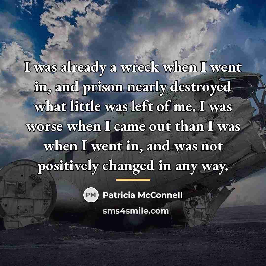 “I was already a wreck when I went in, and…” quote by Patricia McConnell