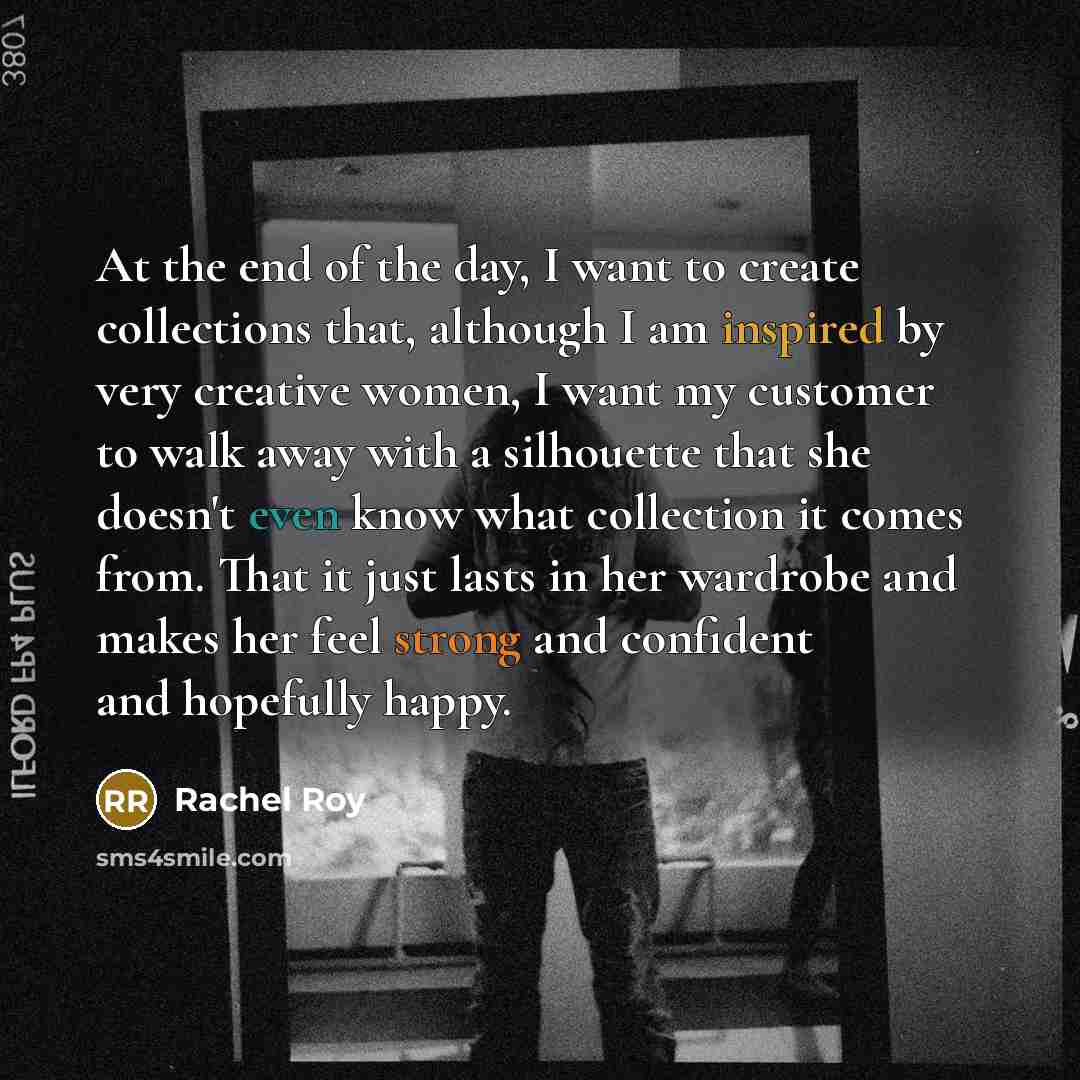 “At the end of the day, I want to create…” quote by Rachel Roy