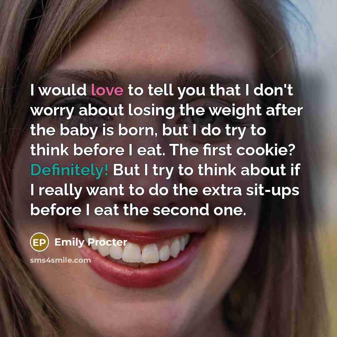 “I would love to tell you that I don't worry…” quote by Emily Procter