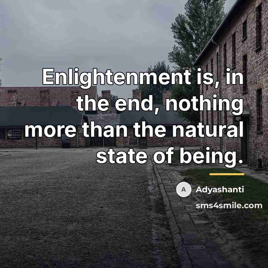 “Enlightenment is, in the end, nothing more than the natural…” quote by Adyashanti