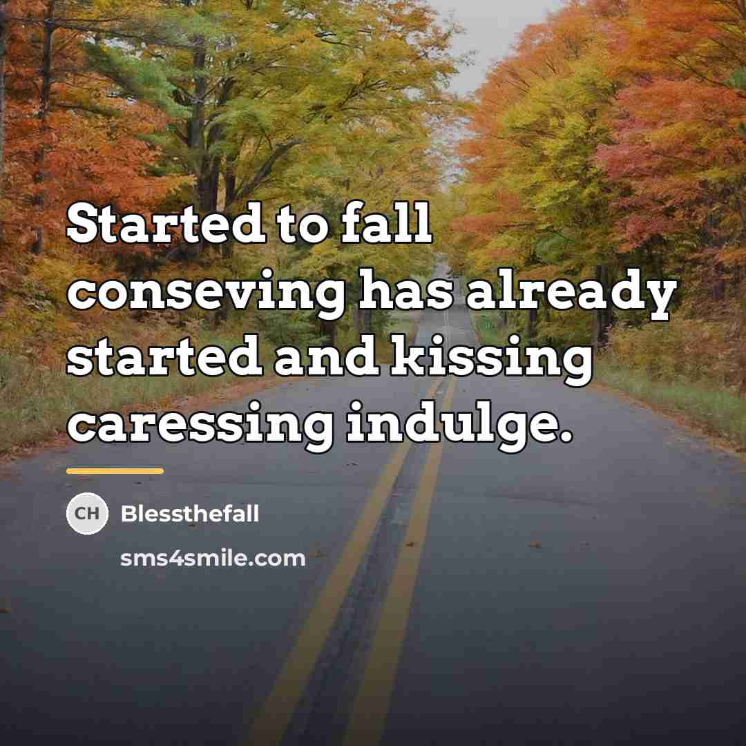 “Started to fall conseving has already started and kissing caressing…” quote by Blessthefall