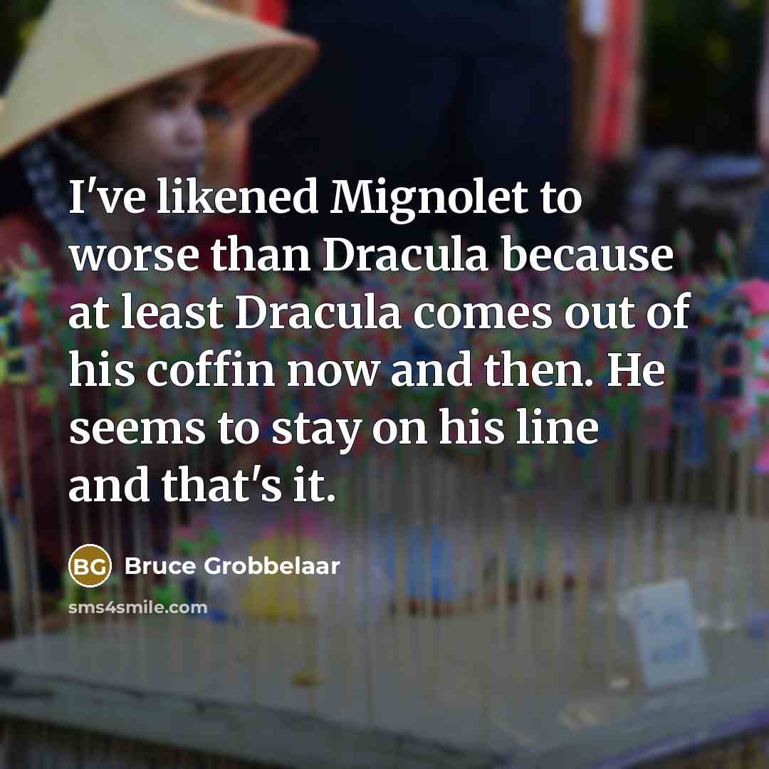 “I've likened Mignolet to worse than Dracula because at least…” quote by Bruce Grobbelaar