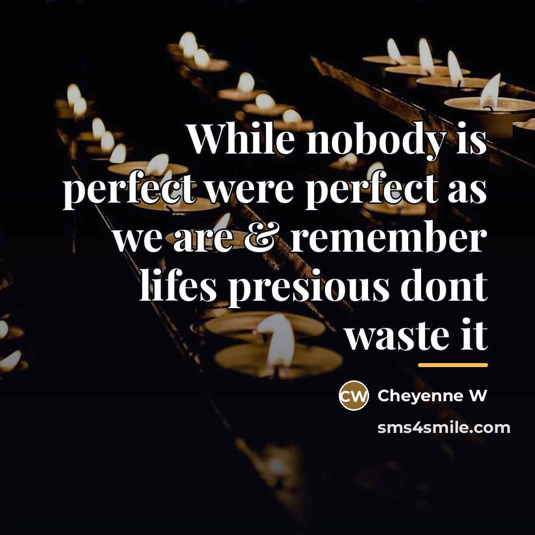 “While nobody is perfect were perfect as we are &…” quote by Cheyenne W
