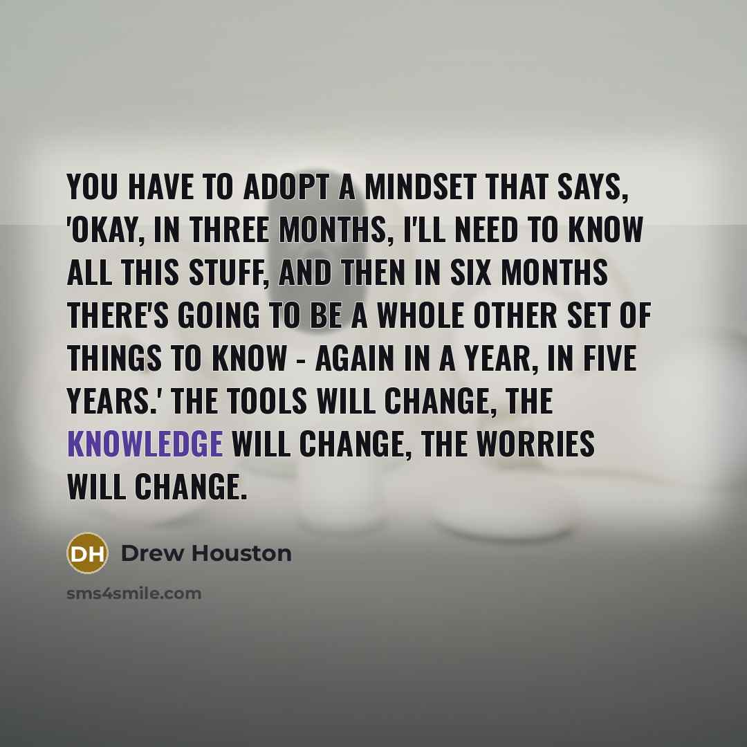 “You have to adopt a mindset that says, 'Okay, in…” quote by Drew Houston