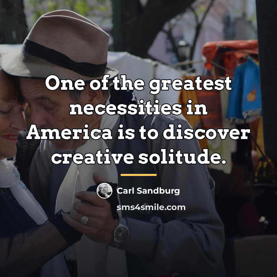 “One of the greatest necessities in America is to discover…” quote by Carl Sandburg