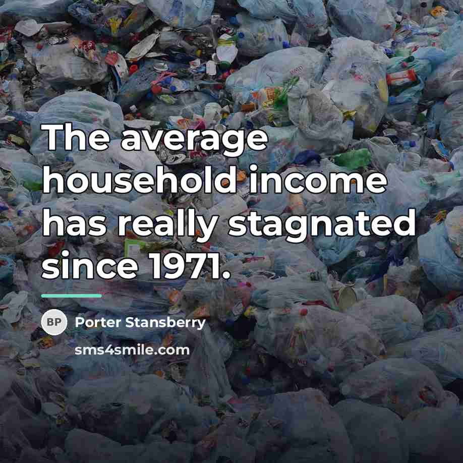 “The average household income has really stagnated since 1971.…” quote by Porter Stansberry