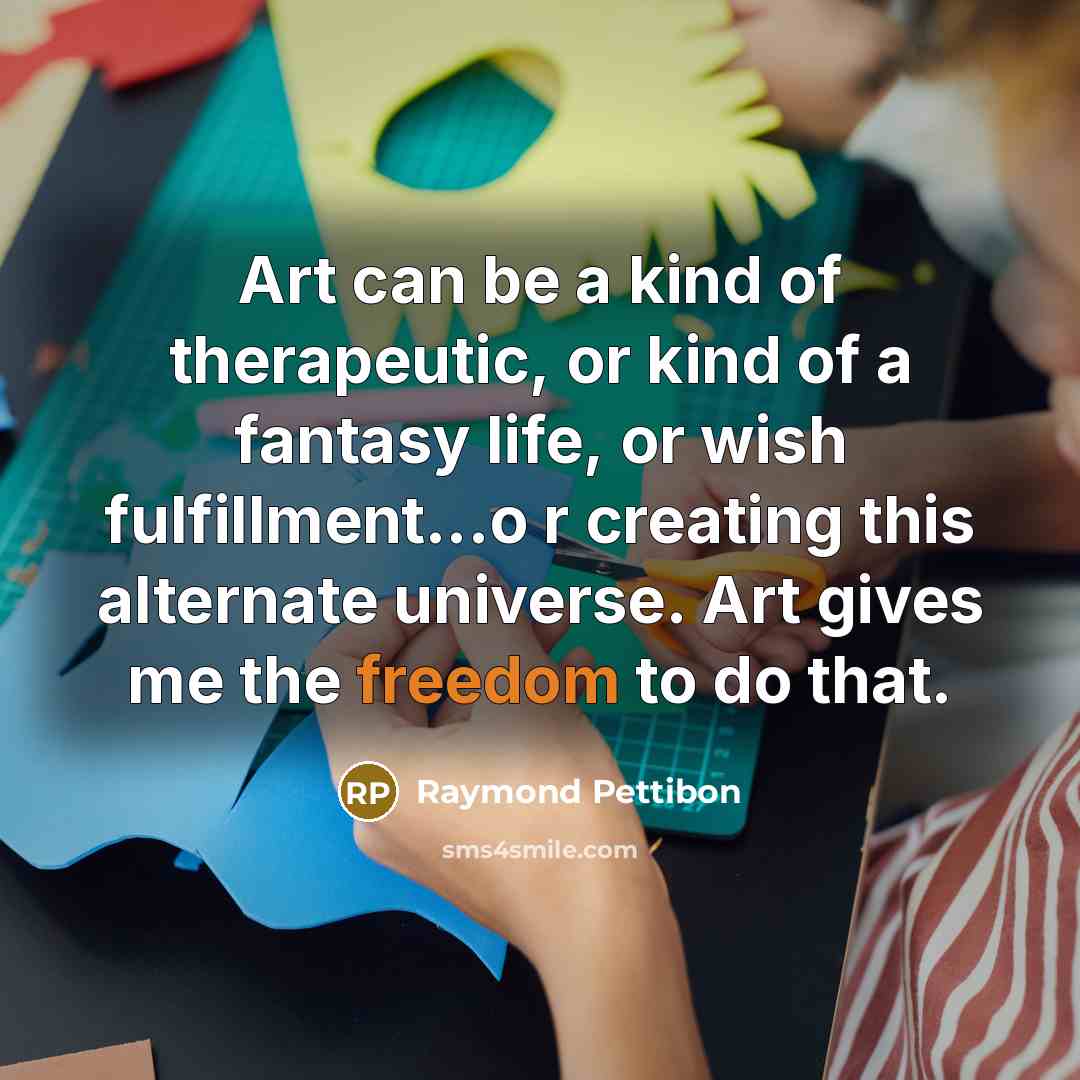 “Art can be a kind of therapeutic, or kind of…” quote by Raymond Pettibon