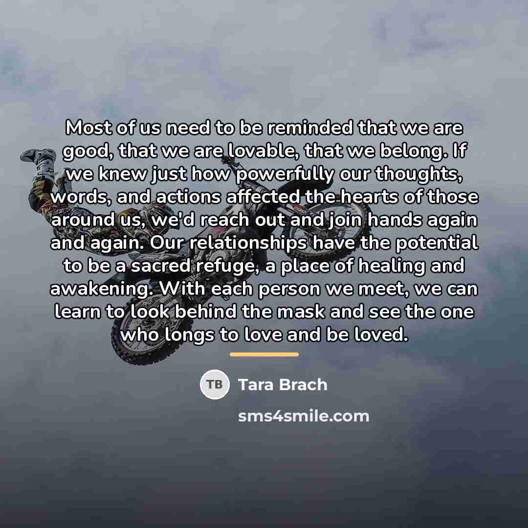 “Most of us need to be reminded that we are…” quote by Tara Brach
