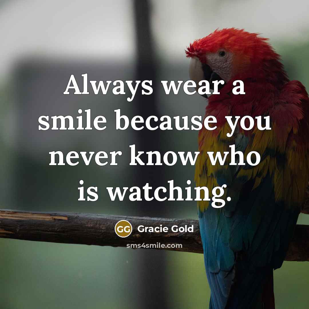 “Always wear a smile because you never know who is…” quote by Gracie Gold
