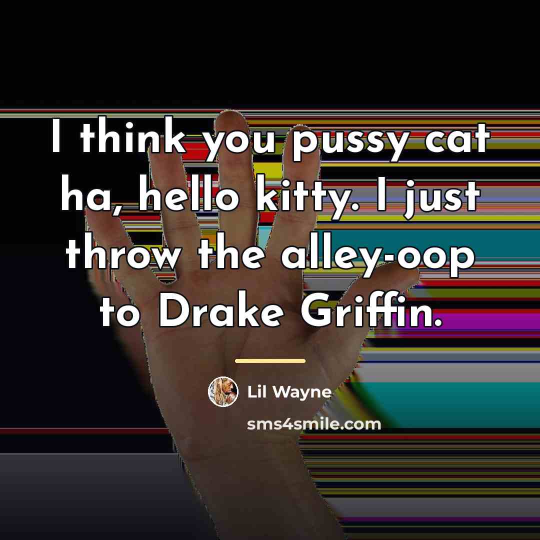 “I think you pussy cat ha, hello kitty. I just…” quote by Lil Wayne