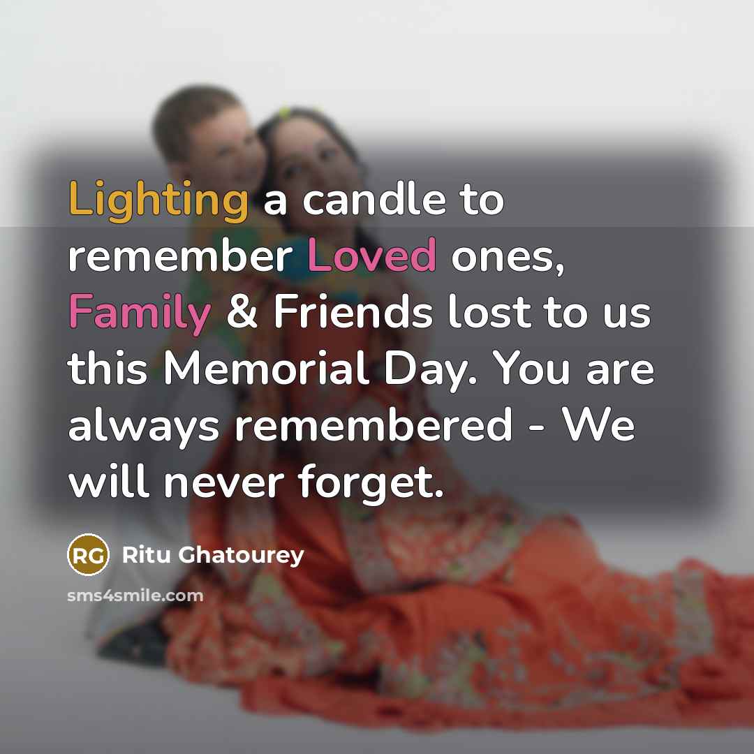 “Lighting a candle to remember Loved ones, Family & Friends…” quote by Ritu Ghatourey