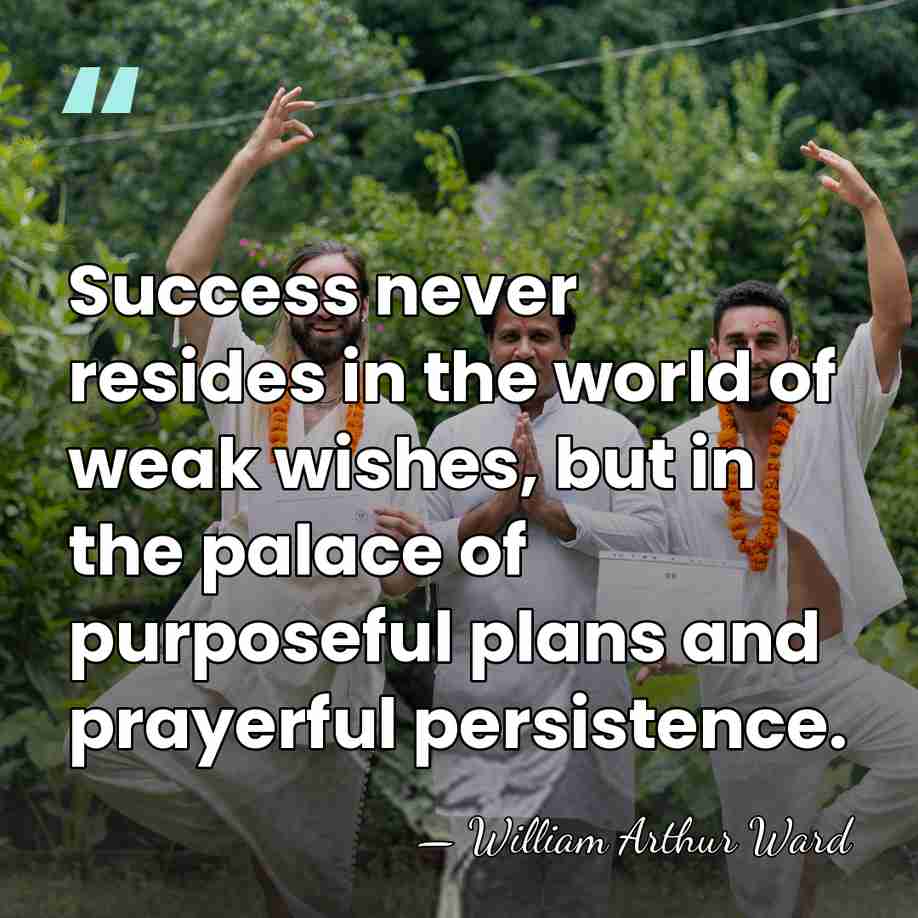 Success never resides in the world of weak wishes, but in the&hellip; - William Arthur Ward