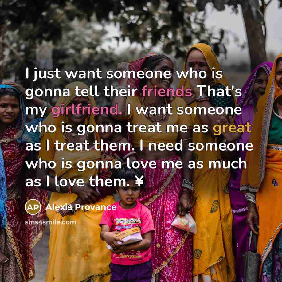 “I just want someone who is gonna tell their friends…” quote by Alexis Provance