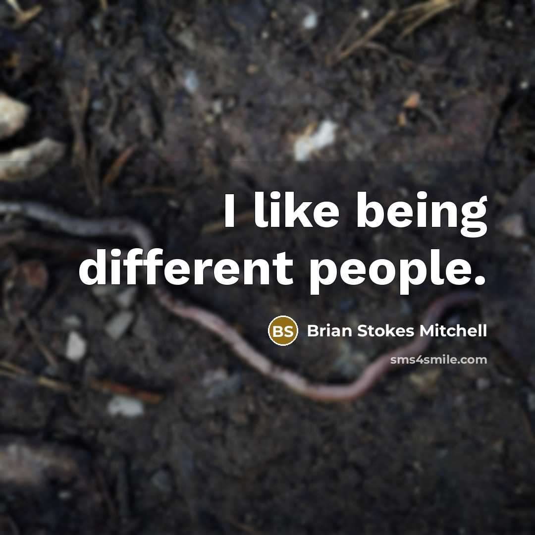 “I like being different people.…” quote by Brian Stokes Mitchell
