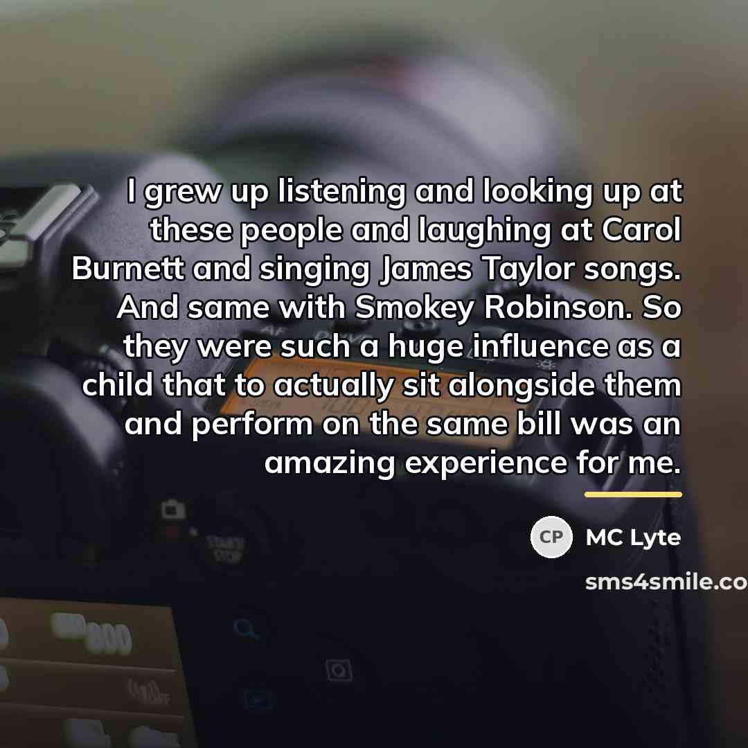 “I grew up listening and looking up at these people…” quote by MC Lyte