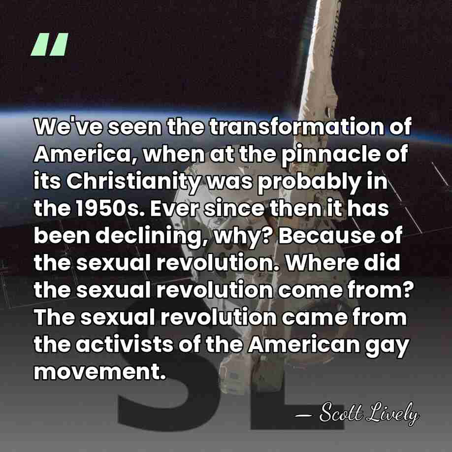 We've seen the transformation of America, when at the pinnacle of its&hellip; - Scott Lively