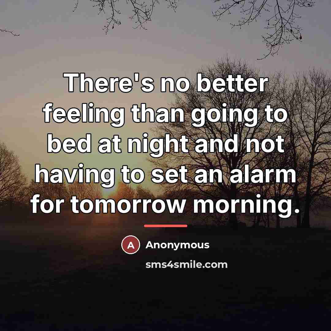 “There's no better feeling than going to bed at night…” quote by Anonymous