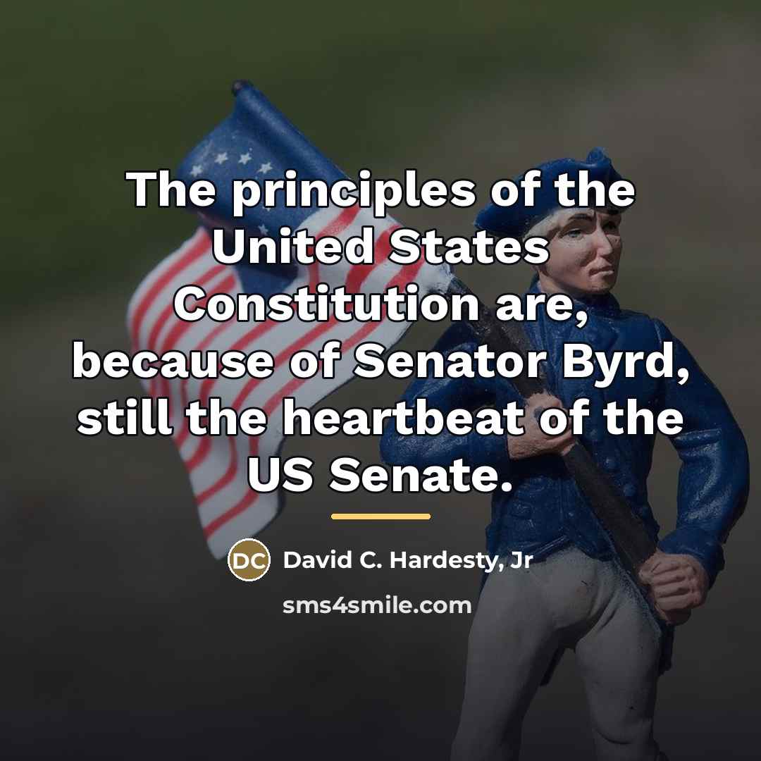 “The principles of the United States Constitution are, because of…” quote by David C. Hardesty Jr