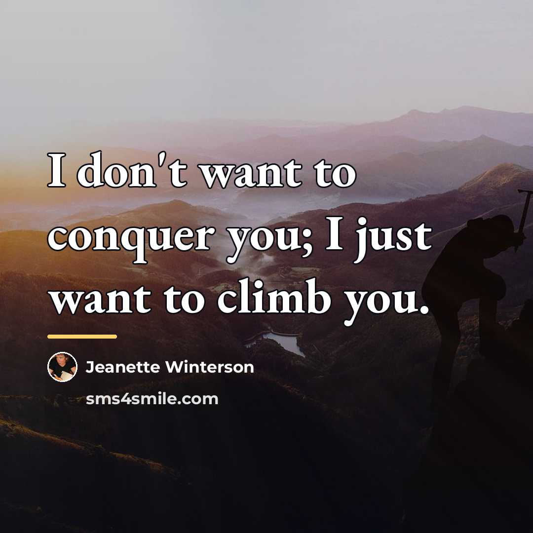 “I don't want to conquer you; I just want to…” quote by Jeanette Winterson