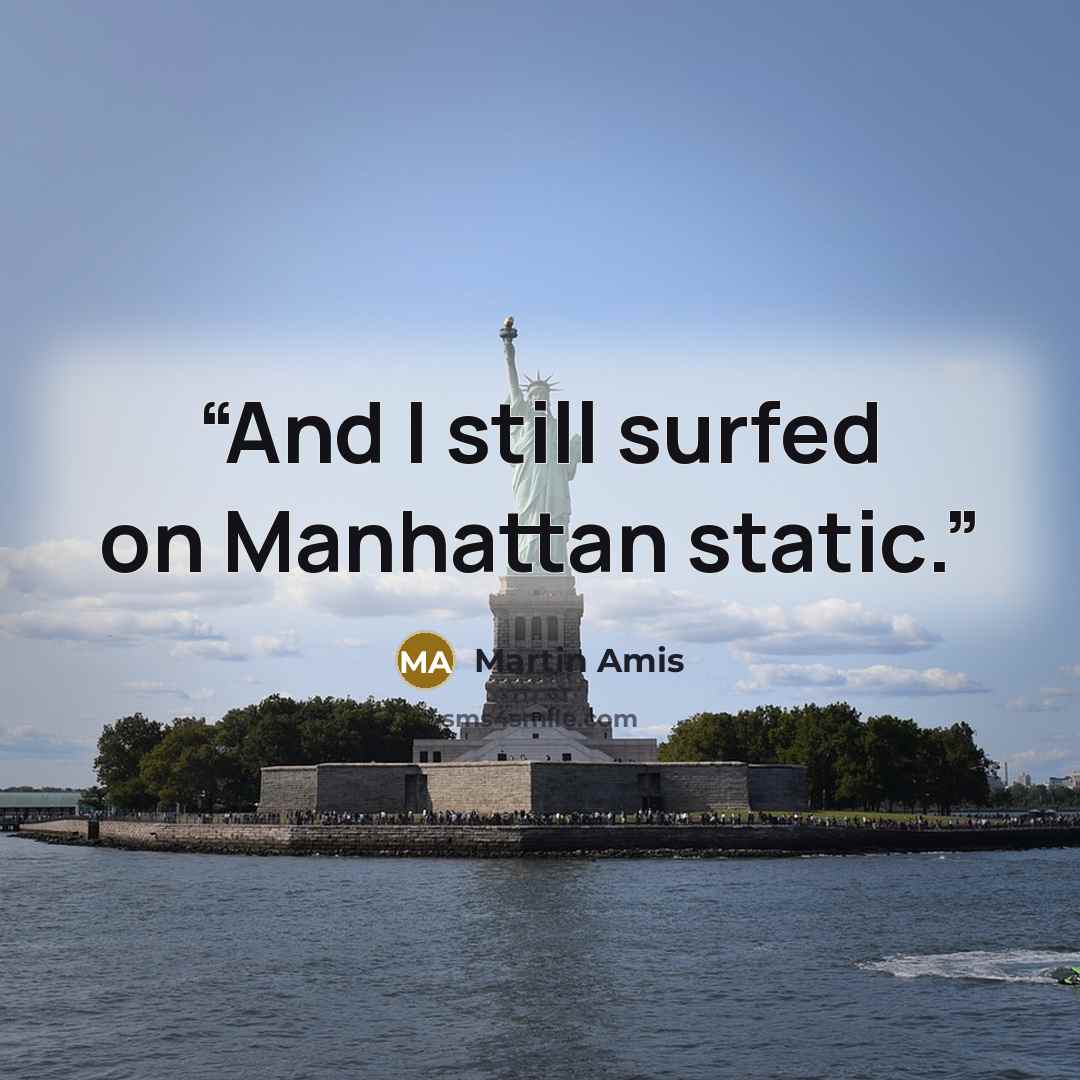 “And I still surfed on Manhattan static.” quote by Martin Amis