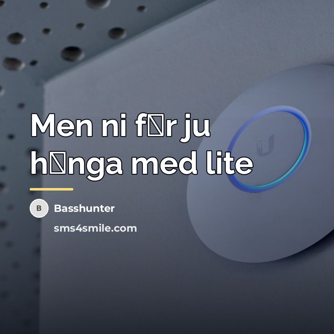 “Men ni f�r ju h�nga med lite…” quote by Basshunter