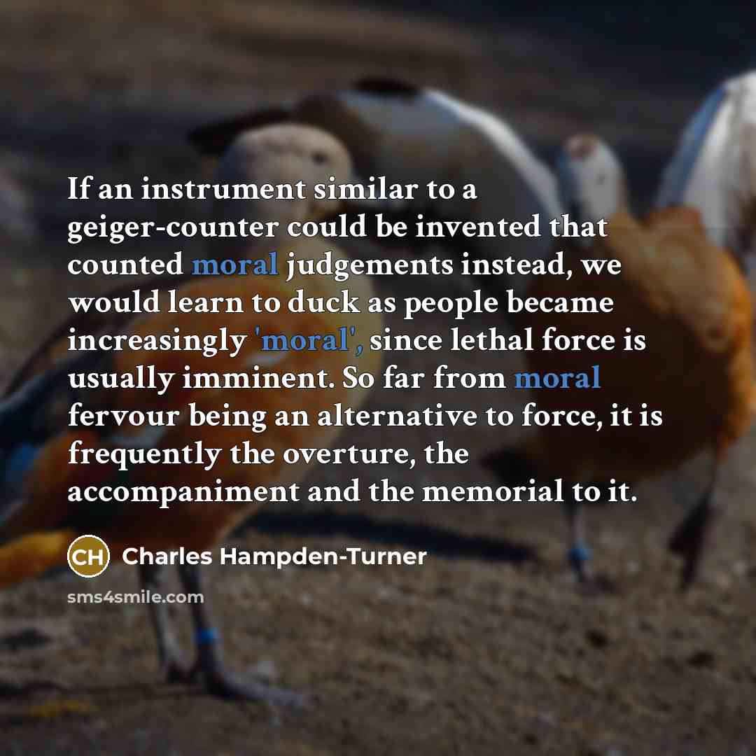 “If an instrument similar to a geiger-counter could be invented…” quote by Charles Hampden-Turner