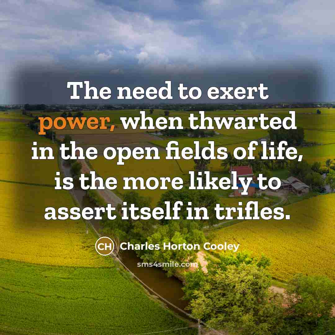 “The need to exert power, when thwarted in the open…” quote by Charles Horton Cooley