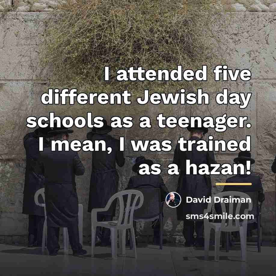 “I attended five different Jewish day schools as a teenager.…” quote by David Draiman