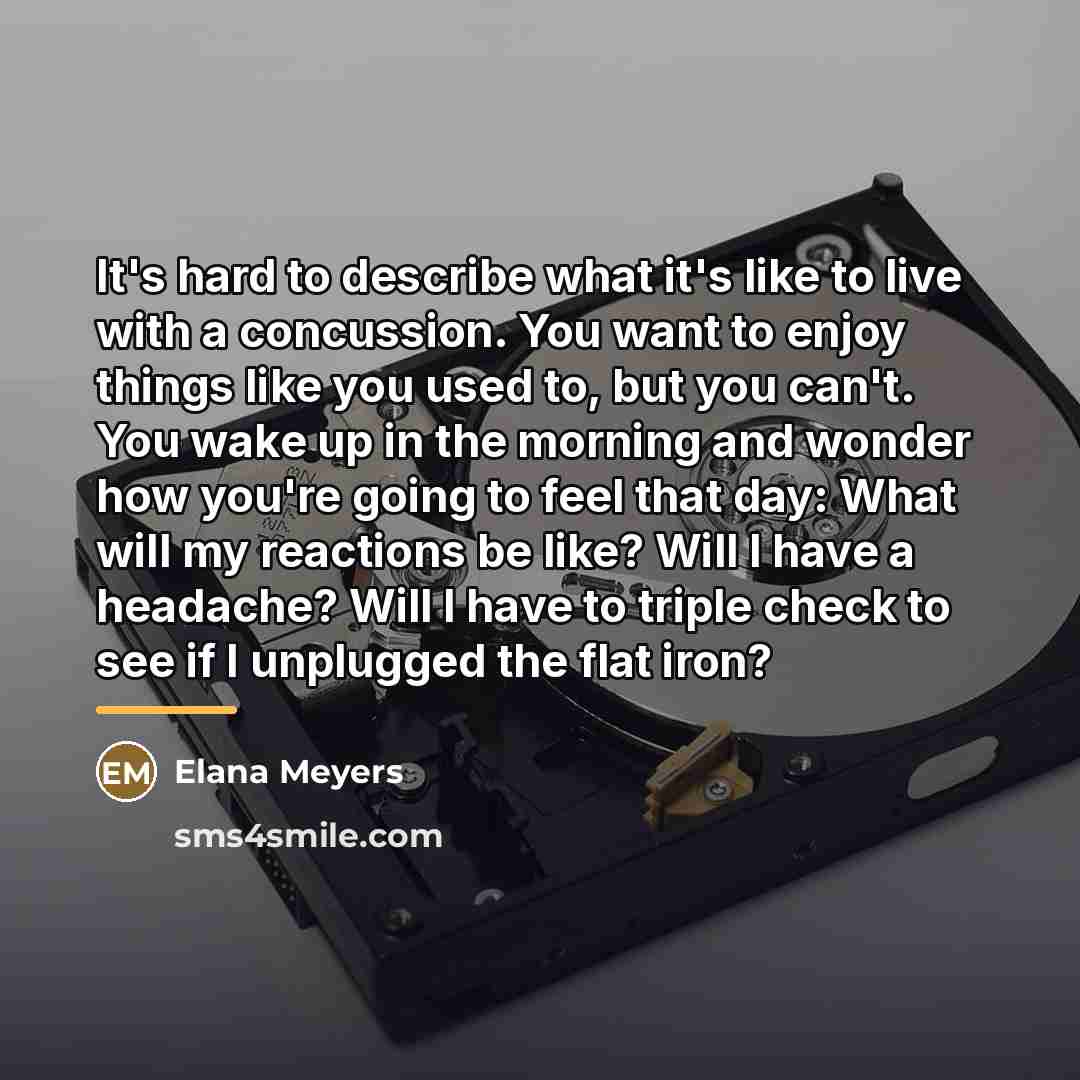 “It's hard to describe what it's like to live with…” quote by Elana Meyers