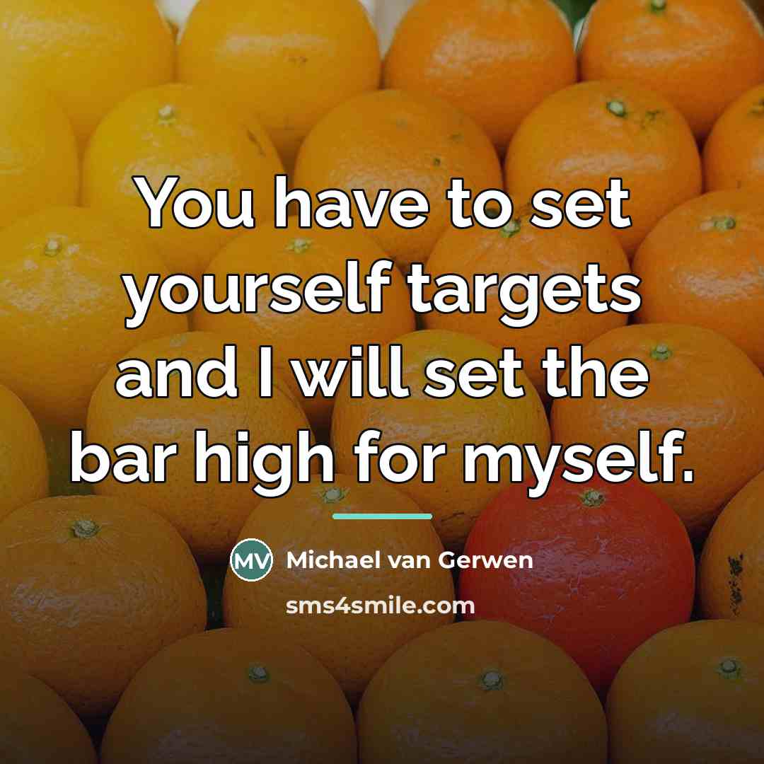 “You have to set yourself targets and I will set…” quote by Michael van Gerwen