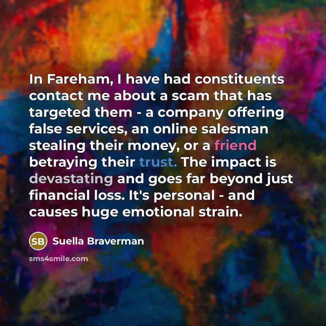 “In Fareham, I have had constituents contact me about a…” quote by Suella Braverman