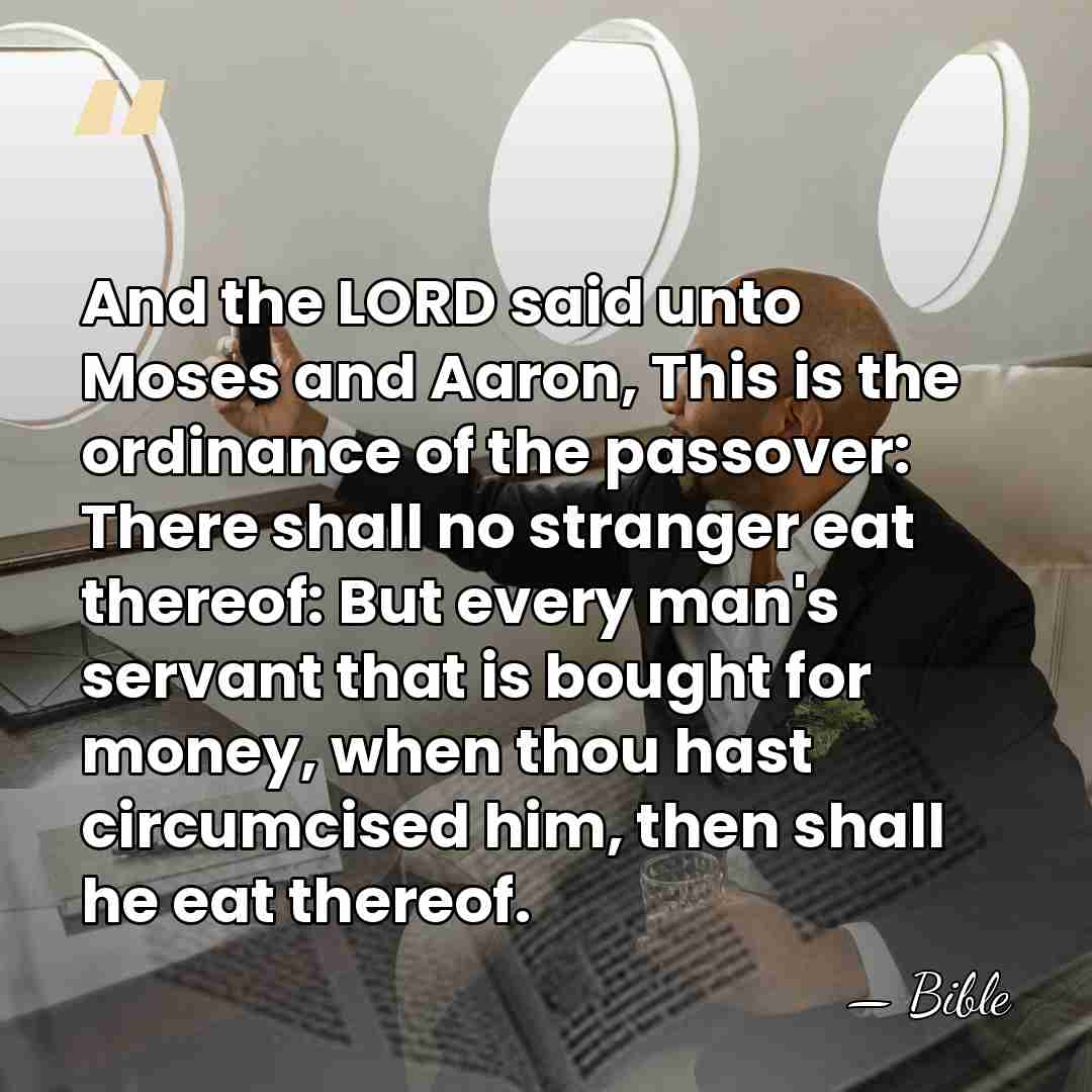 And the LORD said unto Moses and Aaron, This is the ordinance&hellip; - Bible
