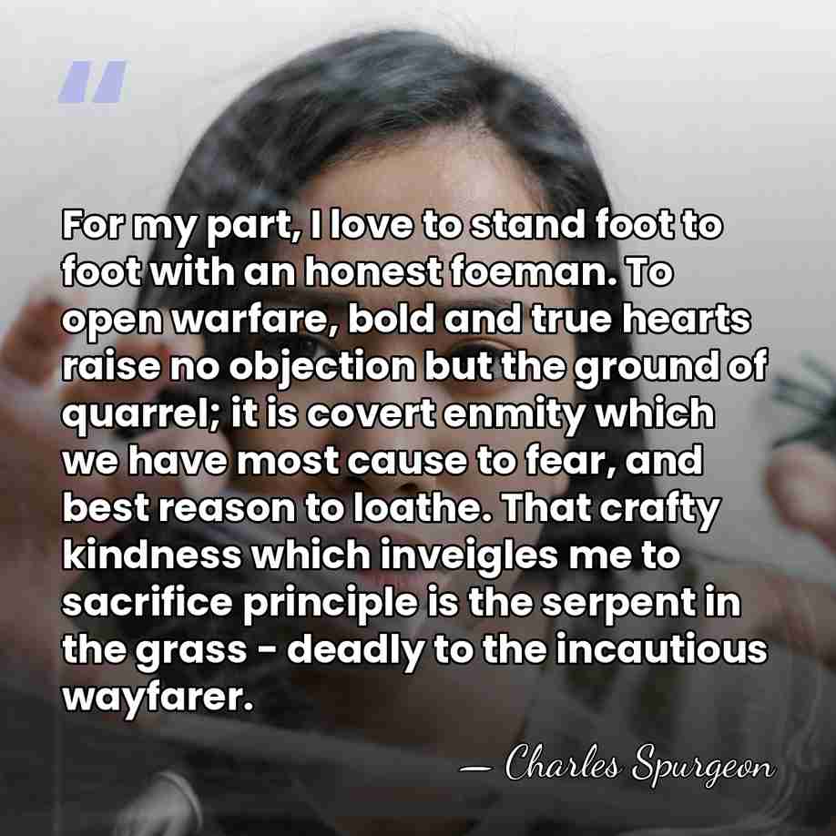 For my part, I love to stand foot to foot with an&hellip; - Charles Spurgeon