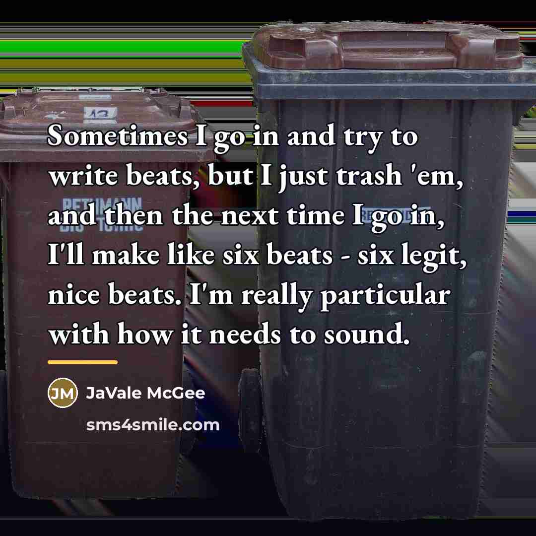 “Sometimes I go in and try to write beats, but…” quote by JaVale McGee