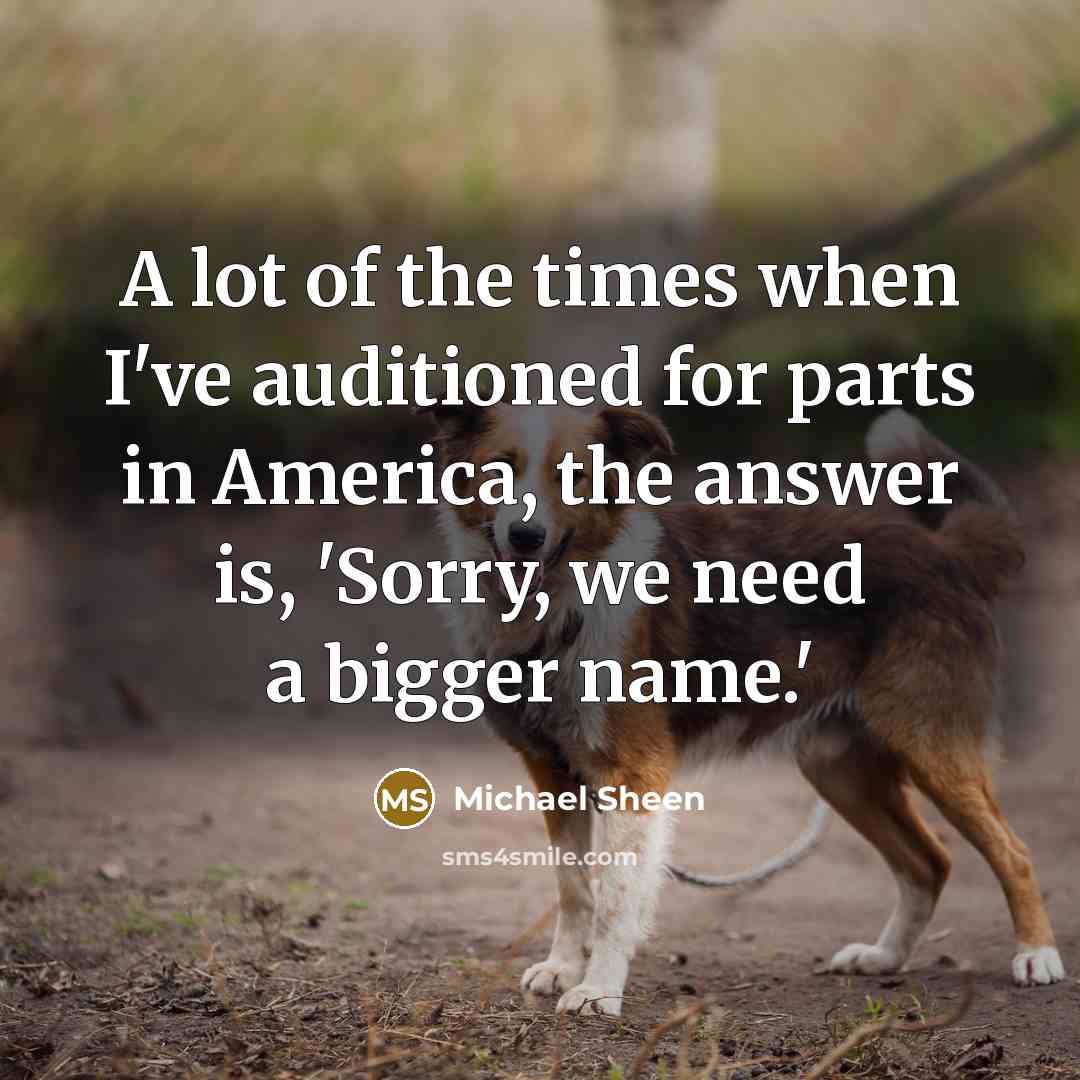 “A lot of the times when I've auditioned for parts…” quote by Michael Sheen