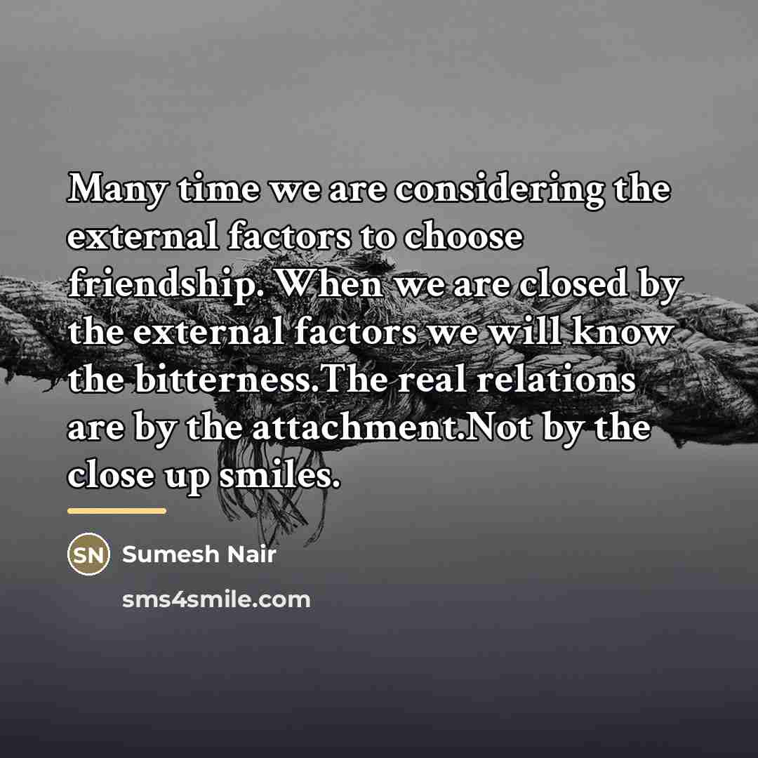 “Many time we are considering the external factors to choose…” quote by Sumesh Nair