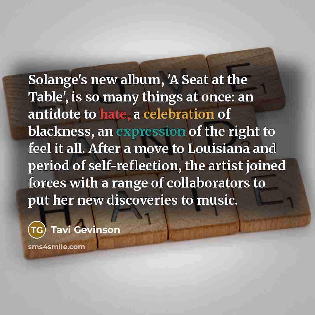 “Solange's new album, 'A Seat at the Table', is so…” quote by Tavi Gevinson