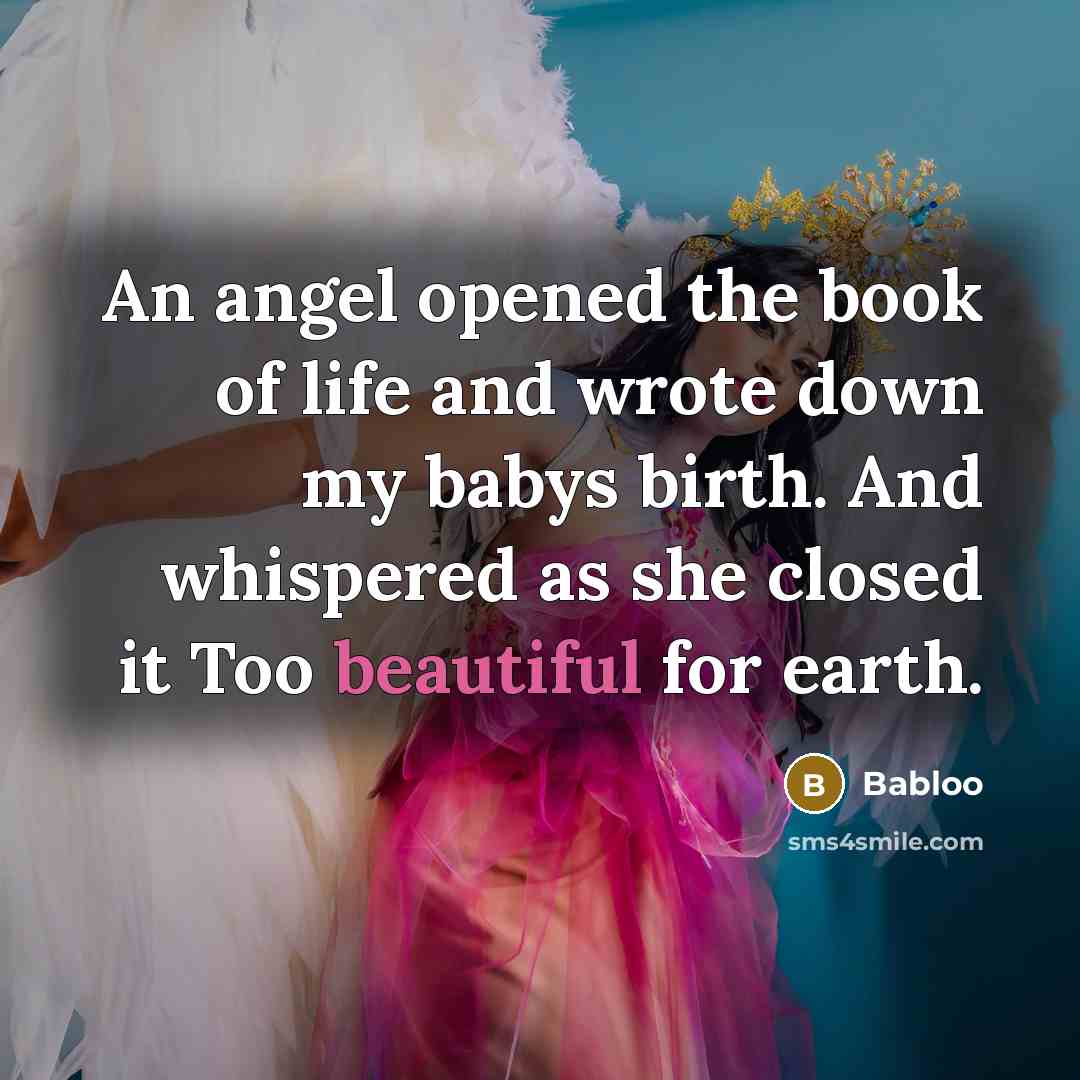 “An angel opened the book of life and wrote down…” quote by Babloo