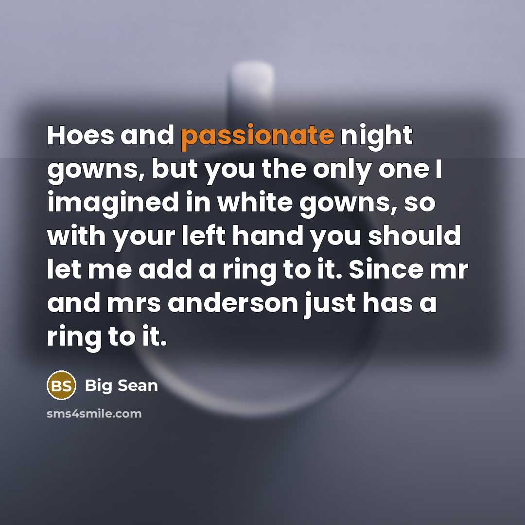 “Hoes and passionate night gowns, but you the only one…” quote by Big Sean